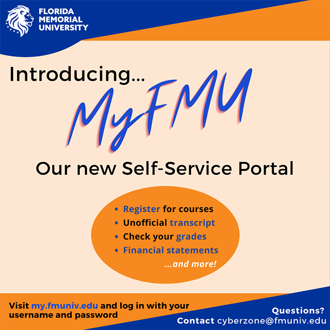 MyFMU Student Portal flyer