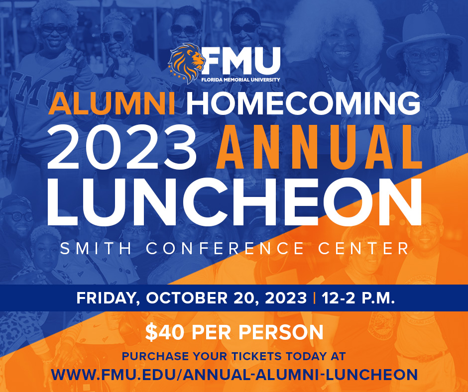 2023 Annual Alumni Homecoming Luncheon, Friday, October 20, 2023, 12-2 p.m. in the Smith Conference Center